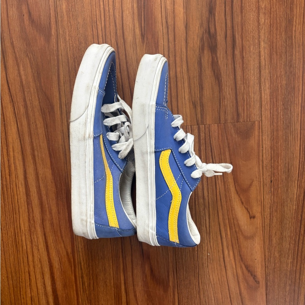 Vans Blue and Yellow Low-Top Sneakers